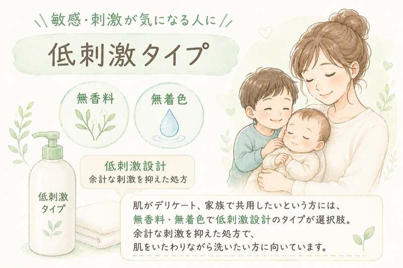 敏感肌・家族共用に｜低刺激タイプ