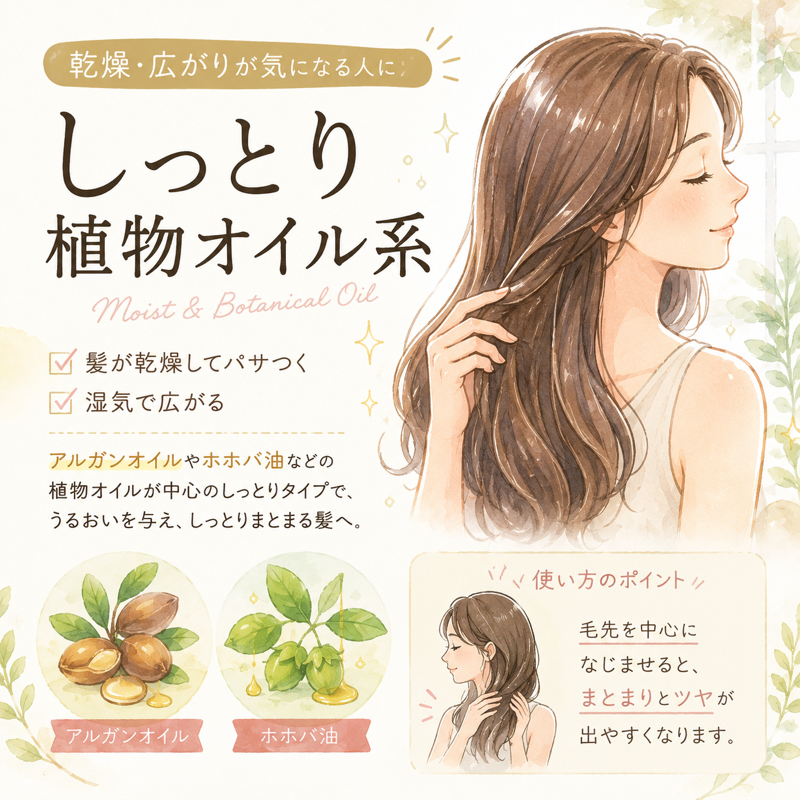 乾燥・広がりに｜しっとり植物オイル系